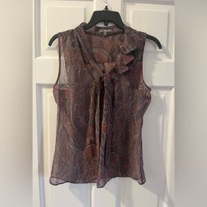 Gap Sheer Paisley Sleeveless Top